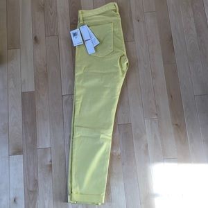 Hudson size 27 yellow skinny cuff jeans
